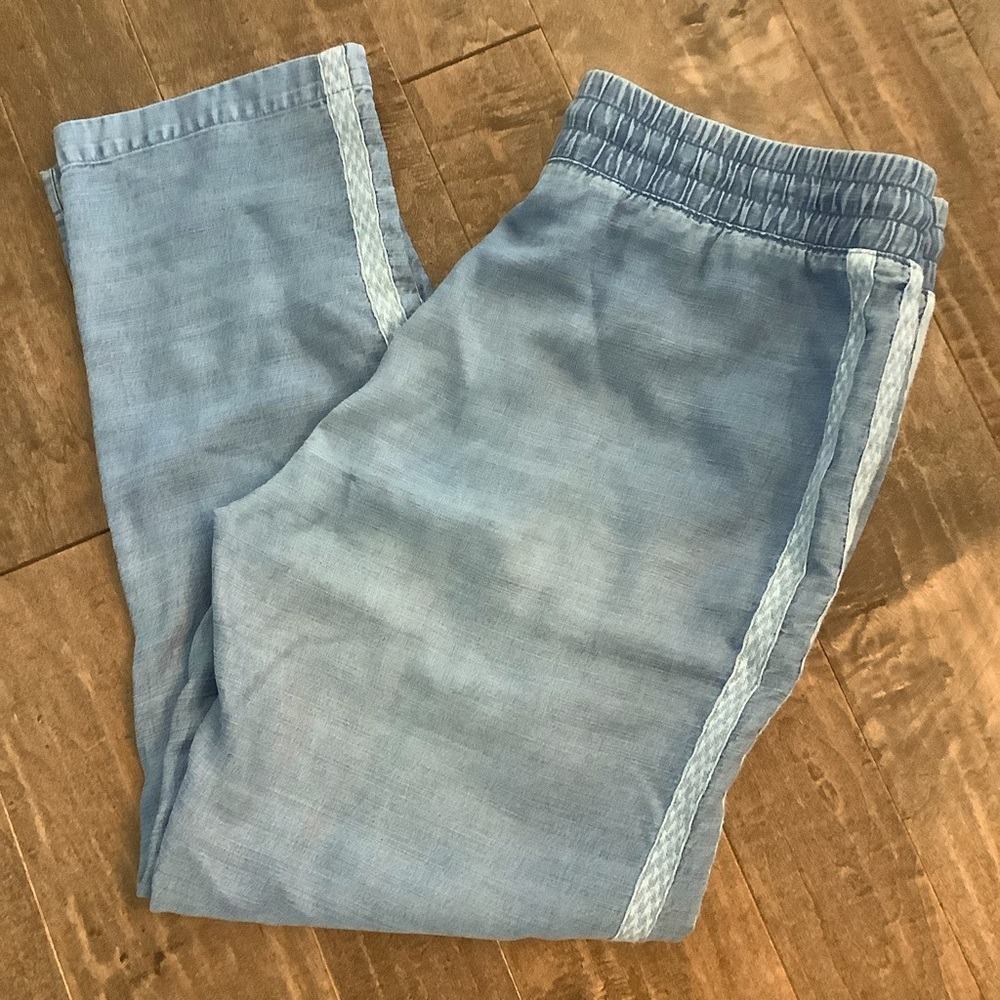 Chelsea & Violet Drawstring Chambray Pants, Size M